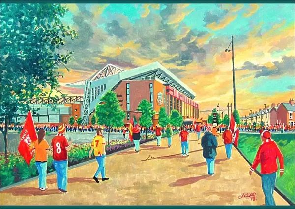 ANFIELD MAINSTAND Going to the Match Fine Art - Liverpool FC