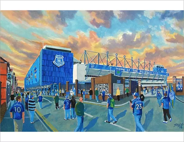 Goodison Park Stadium Going to the Match Fine Art - Everton FC