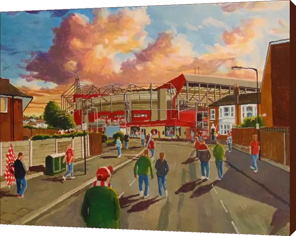 The Valley Stadium Going to the Match Fine Art - Charlton Athletic FC