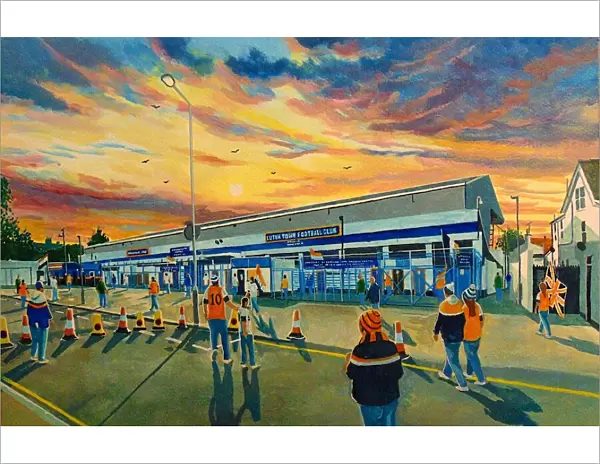 KENILWORTH ROAD Going to the Match Art - Luton Town Football Club