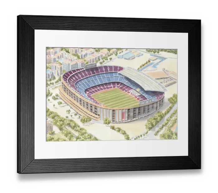 Framed Print : Football Stadium - FC Barcelona - Camp Nou Framed Print : Football Stadium - FC Barcelona - Camp Nou