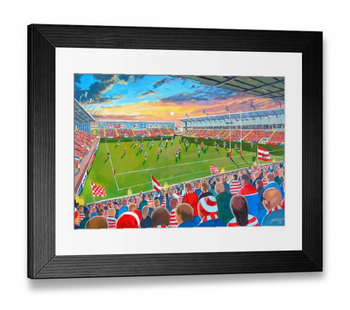 Framed Print : Leigh Sports Stadium - Leigh Rugby League