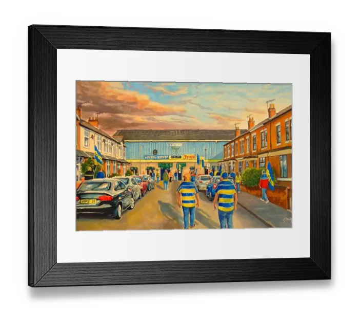 Framed Print : Wilderspool Stadium Going to the Match - Warrington Wolves Rugby League Framed Print : Wilderspool Stadium Going to the Match - Warrington Wolves Rugby League