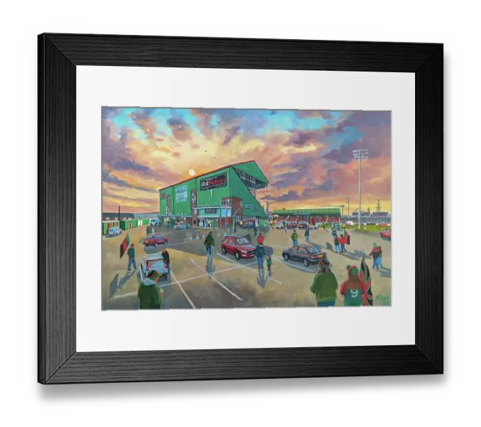 Framed Print : The Oval Stadium Going to the Match - Glentoran FC