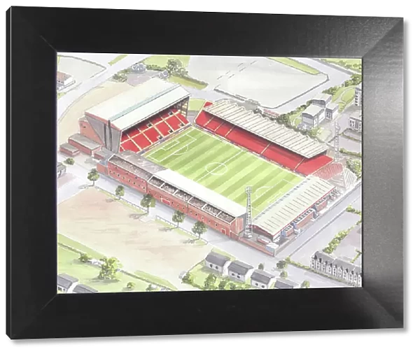 Pittodrie Stadium Fine Art home of Aberdeen FC