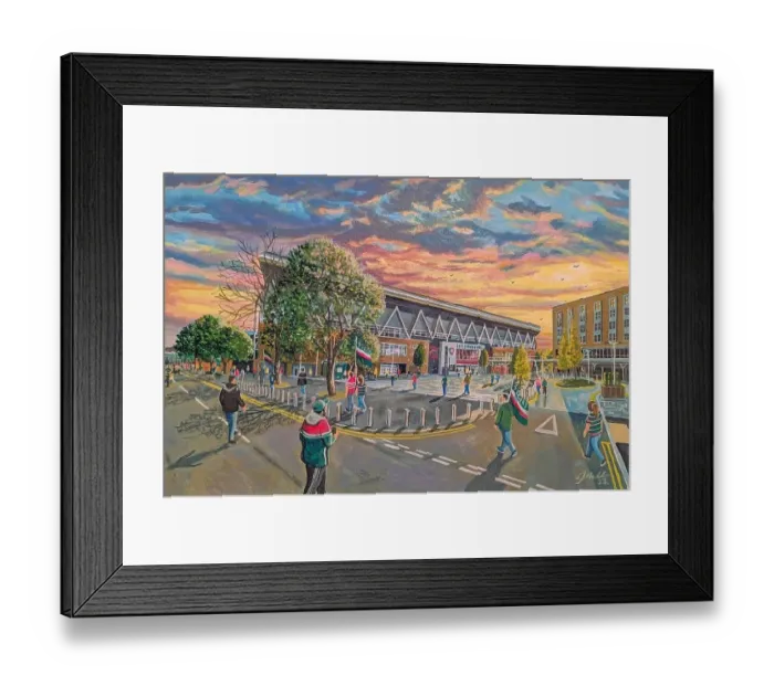 Framed Print : Welford Road Stadium Art Going to the Match - Leicester Tigers RU Framed Print : Welford Road Stadium Art Going to the Match - Leicester Tigers RU