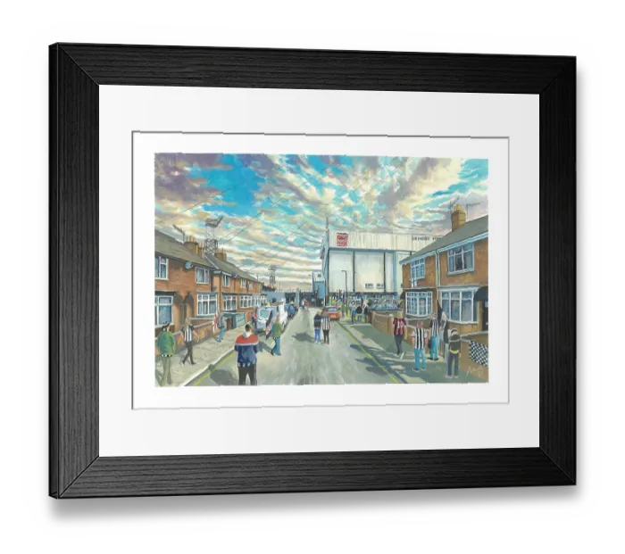 Framed Print : Blundell Park Stadium Going to the Match - Grimsby Town Framed Print : Blundell Park Stadium Going to the Match - Grimsby Town