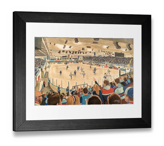 Framed Print : DUNDEE ICE ARENA ART - Dundee Stars Ice Hockey