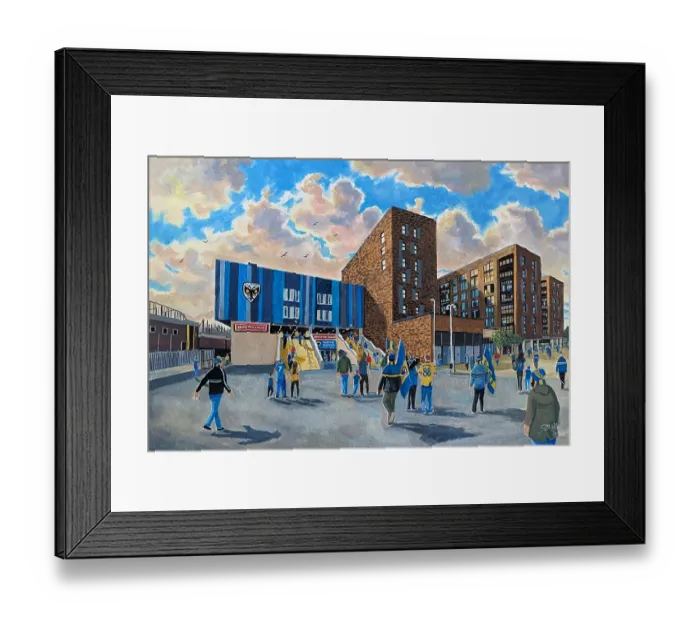 Framed Print : Plough Lane New Stadium Going to the Match - AFC Wimbledon Framed Print : Plough Lane New Stadium Going to the Match - AFC Wimbledon