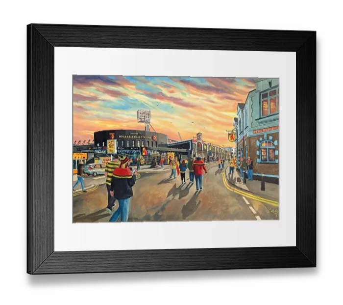 Framed Print : VICARAGE ROAD Going to the Match - Watford FC Framed Print : VICARAGE ROAD Going to the Match - Watford FC