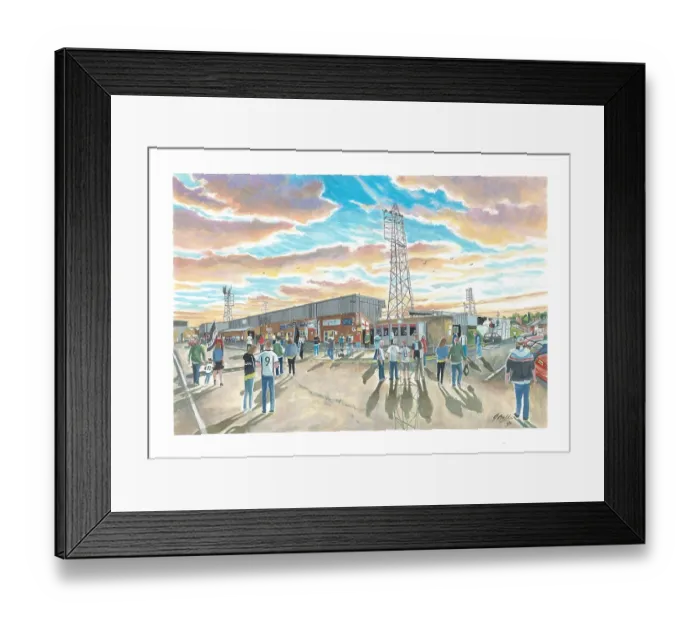 Framed Print : Edgar Street Stadium Art Going to the Match - Hereford FC Framed Print : Edgar Street Stadium Art Going to the Match - Hereford FC