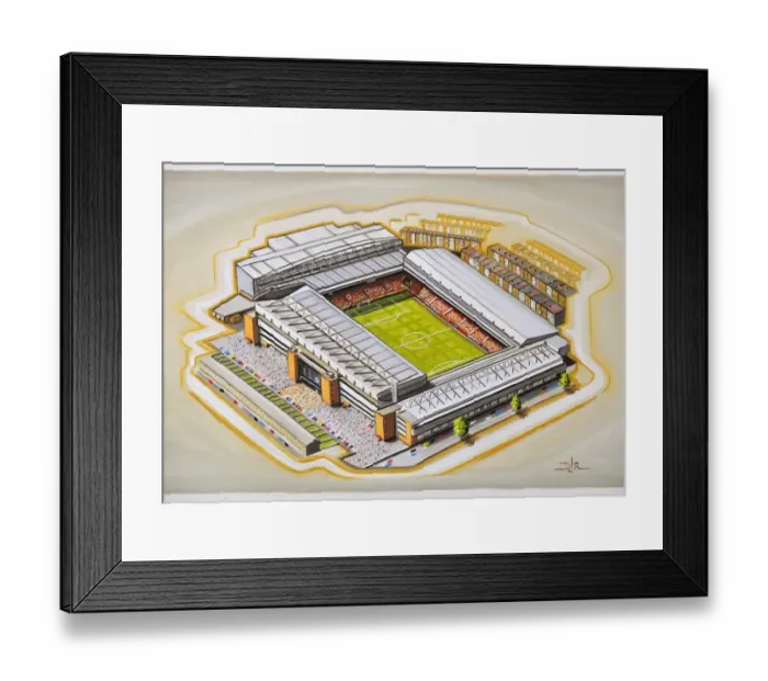 Framed Print : Anfield Stadia Art - Liverpool