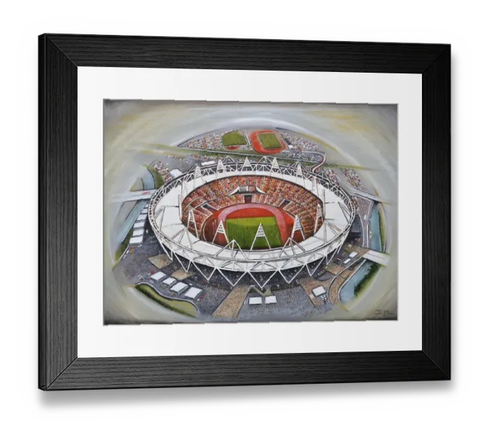 Framed Print : Olympic Stadium Art - England Framed Print : Olympic Stadium Art - England