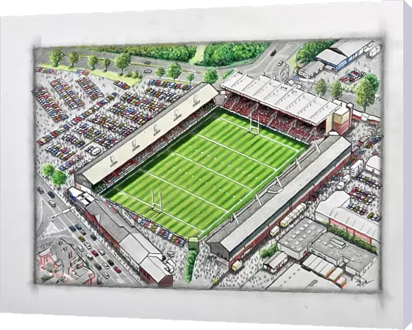 Welford Road Stadium Art - Leicester Tigers