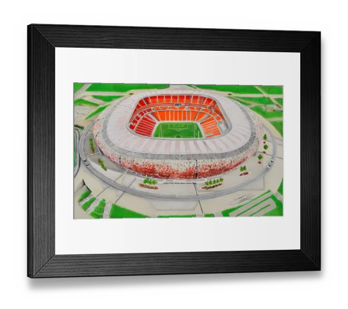 Framed Print : Soccer City Stadia Art -