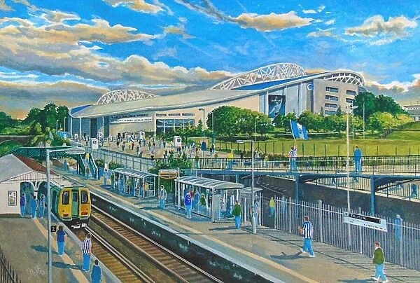 Amex Stadium Fine Art Going to the Match - Brighton & Hove Albion Football Club