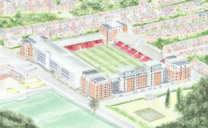 Framed Print : Brisbane Road, currently referred to as The Breyer Group Stadium for sponsorship purposes Framed Print : Brisbane Road, currently referred to as The Breyer Group Stadium for sponsorship purposes