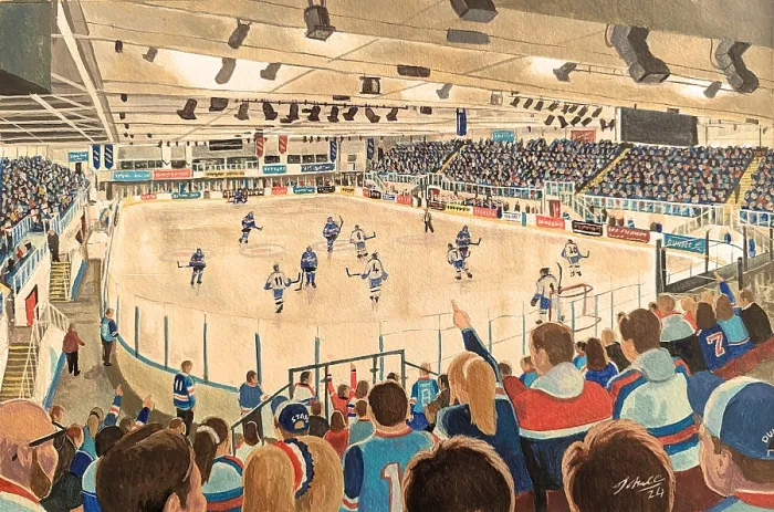 Framed Print : DUNDEE ICE ARENA ART - Dundee Stars Ice Hockey