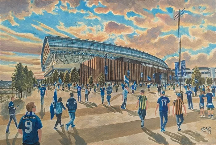 Framed Print : Hill Dickinson Stadium Going to theMatch - Everton FC Framed Print : Hill Dickinson Stadium Going to theMatch - Everton FC