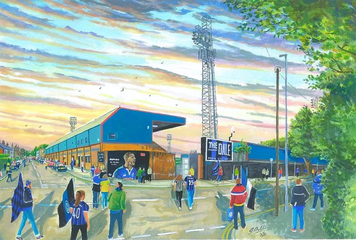 Framed Print : Rochdale FC Spotland Stadium Art Going to the Match