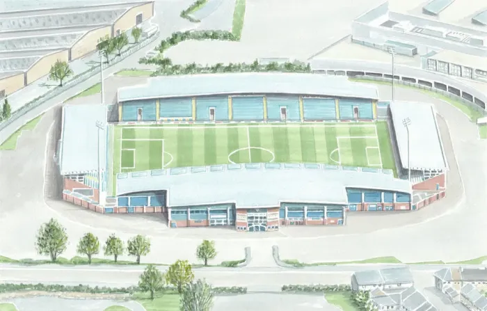Framed Print : Technique Stadium is an all-seater football stadium in Whittington Moor Framed Print : Technique Stadium is an all-seater football stadium in Whittington Moor