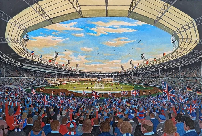 Framed Print : Wembley Stadium Art 1966 World Cup Final
