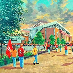 ANFIELD MAINSTAND Going to the Match Fine Art - Liverpool FC