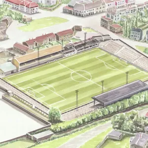Bayview Park Print - East Fife F.C. Stadium in Methil, Scotland 1903-1998 Bayview Park Print - East Fife F.C. Stadium in Methil, Scotland 1903-1998