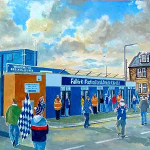 Print of Brockville Park Stadium, Falkirk FC Print of Brockville Park Stadium, Falkirk FC