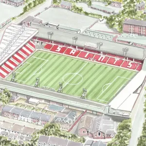 The Dell Stadium Print - Southampton FC The Dell Stadium Print - Southampton FC