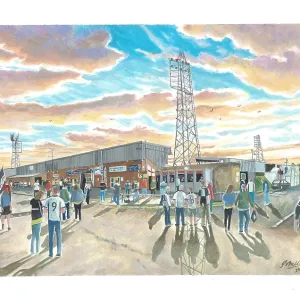 Edgar Street Stadium Art Going to the Match - Hereford FC Edgar Street Stadium Art Going to the Match - Hereford FC