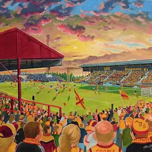 Fir Park Stadium Print - A Vintage View of Motherwell FC's Home Ground Fir Park Stadium Print - A Vintage View of Motherwell FC's Home Ground