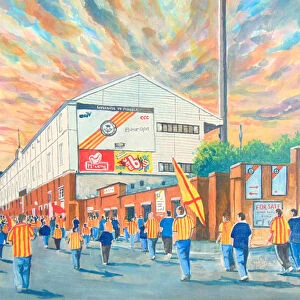 Firhill Stadium Going to the Match Fine Art - Partick Thistle