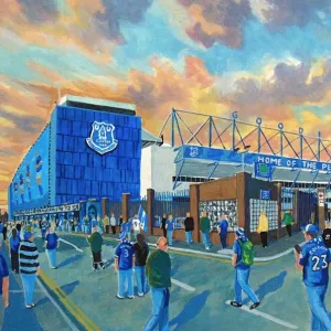 Goodison Park Stadium Going to the Match Fine Art - Everton FC