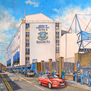 Goodison Park Stadium Going to the Match Fine Art - Everton FC