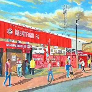 Griffin Park Stadium Going to the Match Fine Art - Brentford Football Club