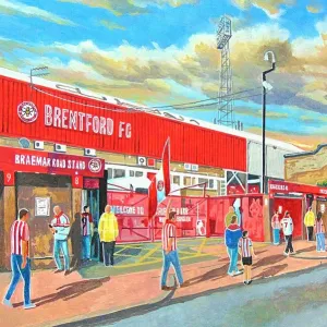 Griffin Park Stadium Going to the Match Fine Art - Brentford Football Club