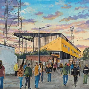 Hull City FC Boothferry Park Stadium Art Going to the Match Hull City FC Boothferry Park Stadium Art Going to the Match
