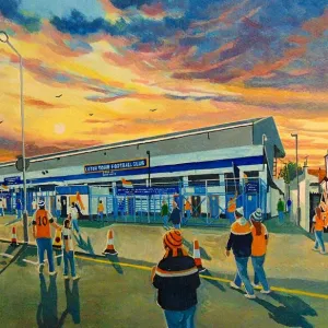 KENILWORTH ROAD Going to the Match Art - Luton Town Football Club