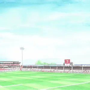 Print of Kingsholm Stadium, Gloucester Rugby Union Print of Kingsholm Stadium, Gloucester Rugby Union