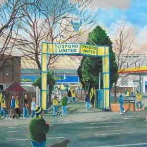 Print of MANOR GROUND Going to the Match - Oxford United FC Print of MANOR GROUND Going to the Match - Oxford United FC