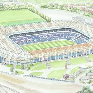 Murrayfield Stadium Print - A 67,144 capacity stadium in Edinburgh, Scotland Murrayfield Stadium Print - A 67,144 capacity stadium in Edinburgh, Scotland