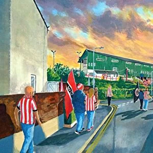 St James Park Stadium Fine Art Going to the Match - Exeter City