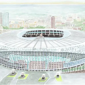 A high-quality print of Tottenham Hotspur Stadium A high-quality print of Tottenham Hotspur Stadium