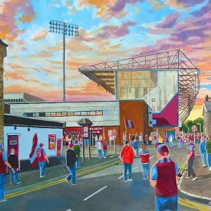 A 21,944-capacity stadium print featuring Turf Moor Stadium A 21,944-capacity stadium print featuring Turf Moor Stadium