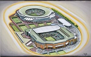 Tennis Stadia Collection: All England Lawn Tennis and Croquet Club Art