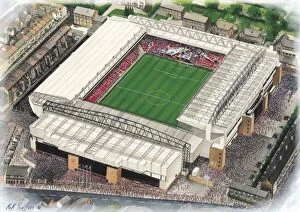 Stadia of England Collection: Anfield Art - Liverpool