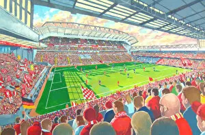 Stadia of England Collection: Anfield *NEW* Stadium Fine Art - Liverpool Football Club
