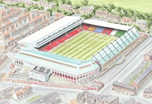 Stadia of Yesteryear Collection: Anfield Stadium 1980s - Liverpool