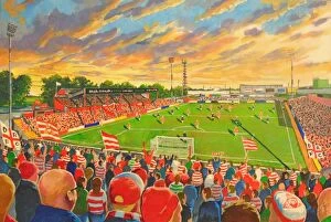 Doncaster Rovers Gallery: Belle Vue Stadium Fine Art - Doncaster Rovers Football Club